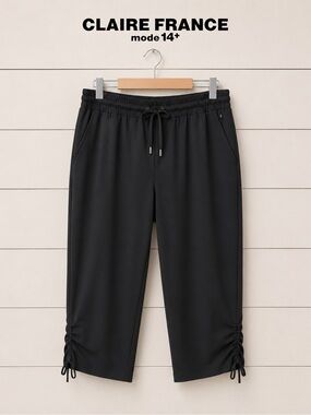 CLAIRE FRANCE Cropped Drawstring Pants – Estimated Size 1X